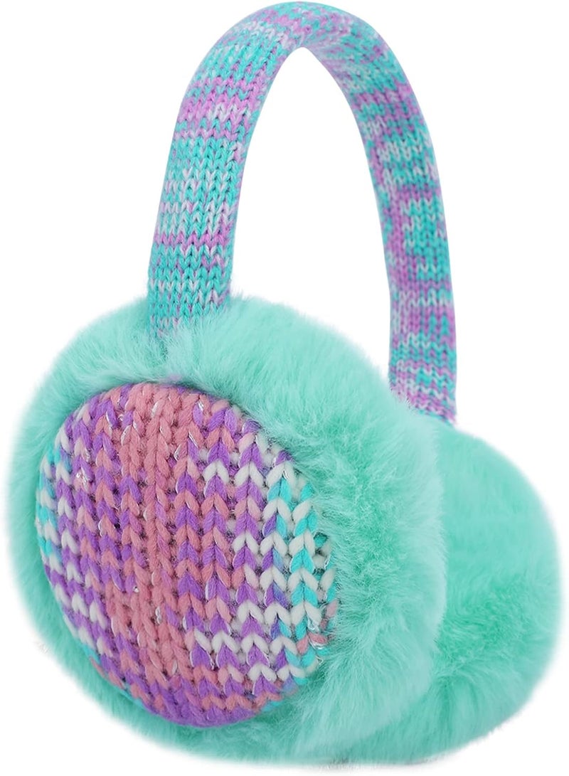BUTITNOW Kids Knit Earmuffs Soft Plush Comfortable Winter Outdoor Ear Warmers for Boys Girls Age 4-16 Years - Image 2